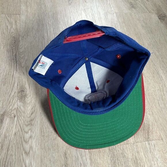 Vintage Detroit Pistons Hat Snapback NBA Basketball Twins Blue Red Cap - Picture 3 of 9